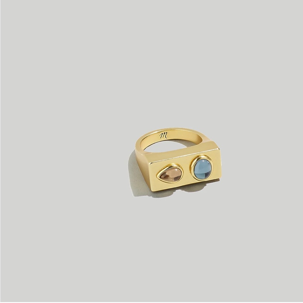 New Madewell stacked stone ring size 8